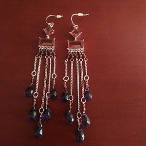 Light and dark purple earrings